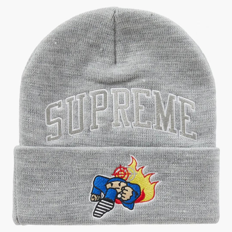 Supreme Duck Down Records Beanie Heather Grey