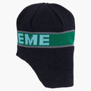 Supreme earflap beanie navy