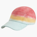 Supreme Embossed Denim Camp Cap Red Dip Dye