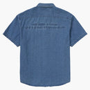 Supreme Embossed Denim S/s Shirt Blue