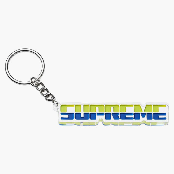 Supreme Embossed Keychain Bright Green