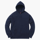 Supreme embossed logo hooded sweatshirt navy