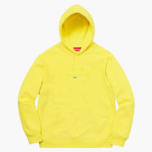 Logo supremo con cappuccio con cappuccio (SS18) limone