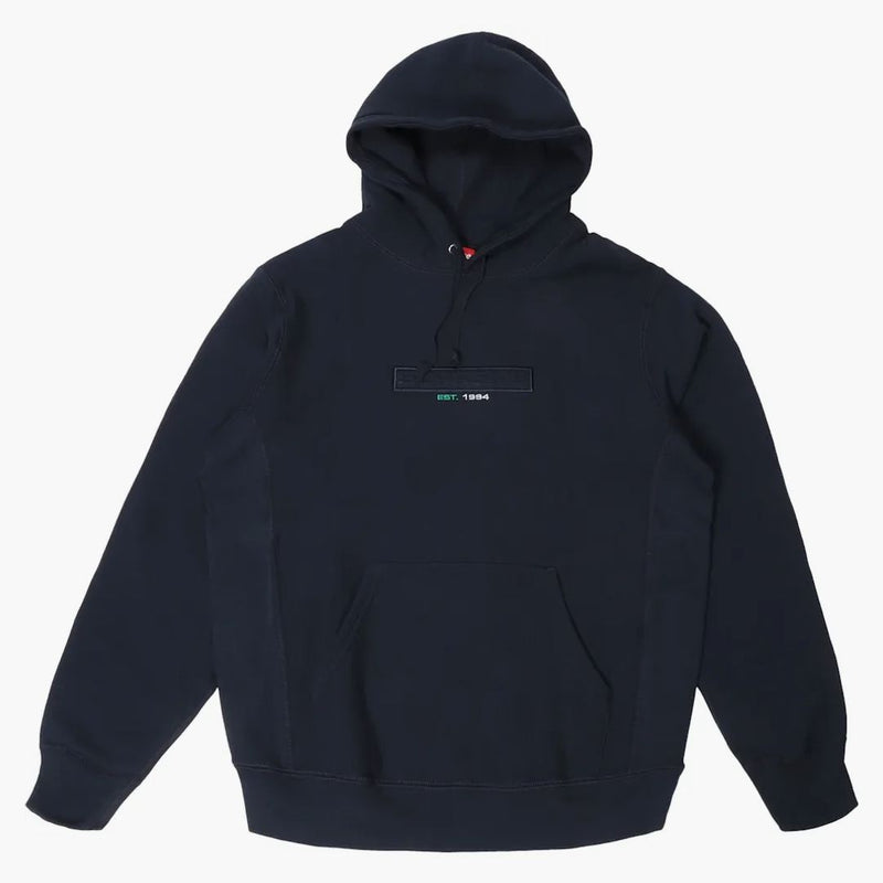 Högsta präglade logotyp Hooded Sweatshirt (SS18) Navy