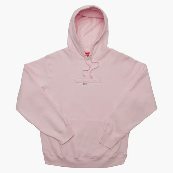 Högsta präglade logotyp huva tröja (SS18) rosa