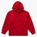 Supreme embossed logos hooded sweatshirt red