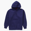 Supreme Embossed Logos Hooded Sweatshirt Washed Navy