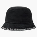 Supreme Embroidered Brim Crusher Black