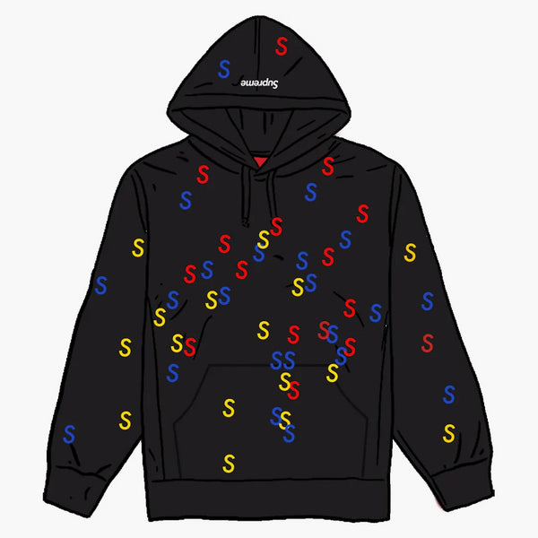 Supreme Emongeded s hooded sweatshirt svart