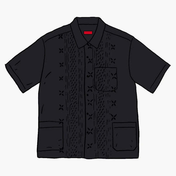 Supreme Embroidered S/S Shirt Black
