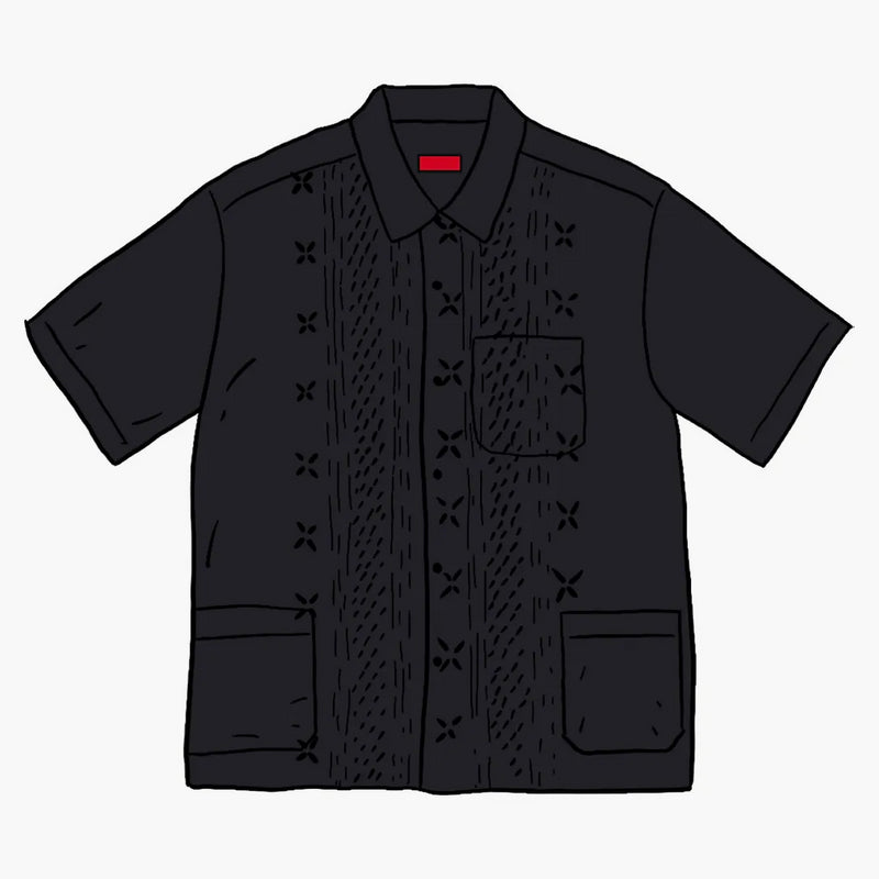 Supreme Embroidered S/S Shirt Black
