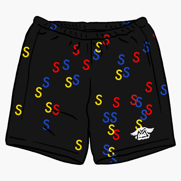 Supreme Embroidered S Sweatshort Black