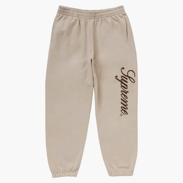 Supreme Embroidered Script Sweatpant Stone