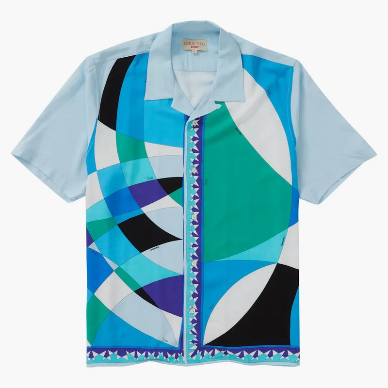 Supreme Emilio Pucci S/S Shirt Blue