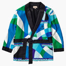 Supreme Emilio Pucci Silk Smoking Jacket Blue