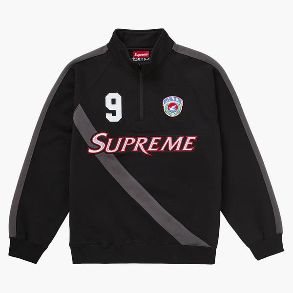 Supreme Equipe Half Zip Sweatshirt svart