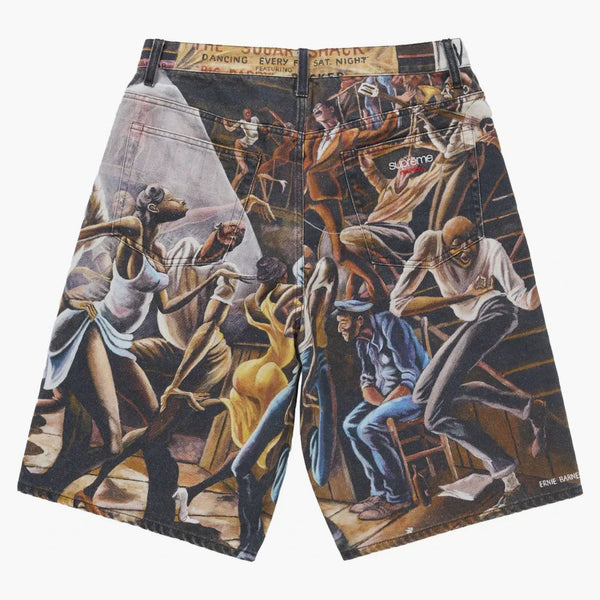Högsta Ernie Barnes baggy denim kortdans