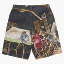 Supreme Ernie Barnes Baggy Denim Short Pool Hall