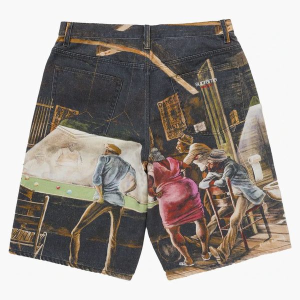 Supreme Ernie Barnes Baggy denim Short Pool Hall