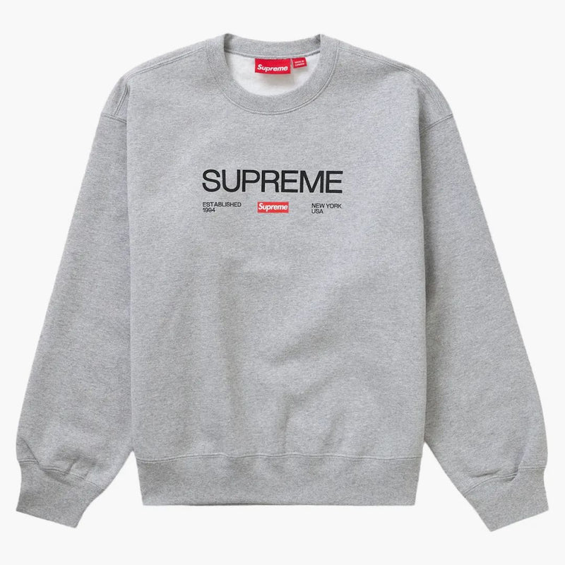 Högsta etablerade crewneck Heather Gray