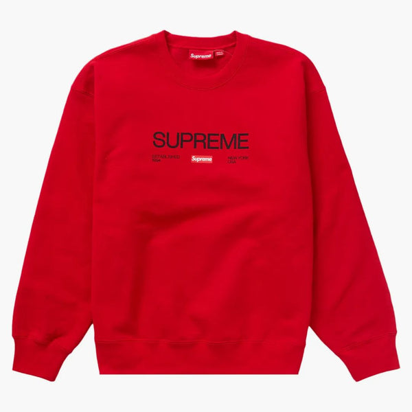 Högsta etablerade crewneck röd