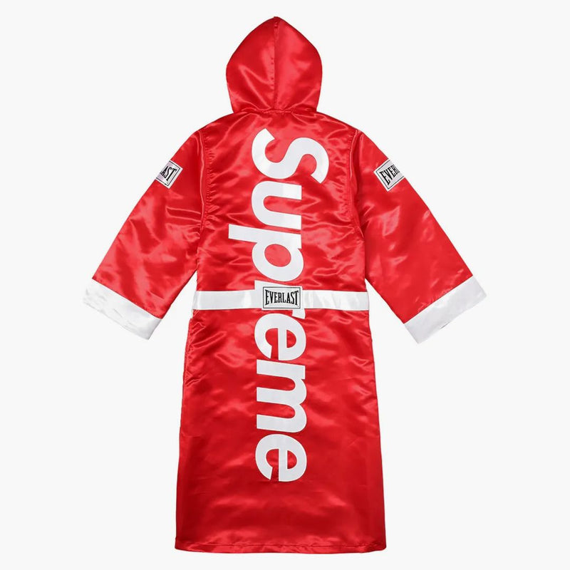 Supreme Everlast Satin Hooded Boxing Robe Red