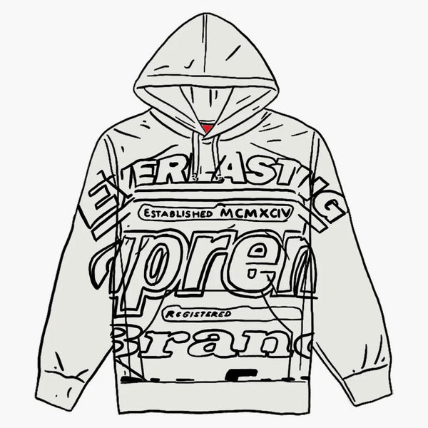 Supreme Everlasting Hooded Sweatshirt White