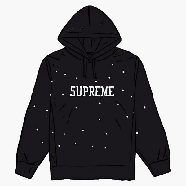 Supreme Eyelet Hooded Sweatshirt Black