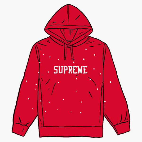 Supreme Eyelet Hooded Sweatshirt Red