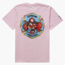 Supreme FDNY Engine 9 té rosa claro