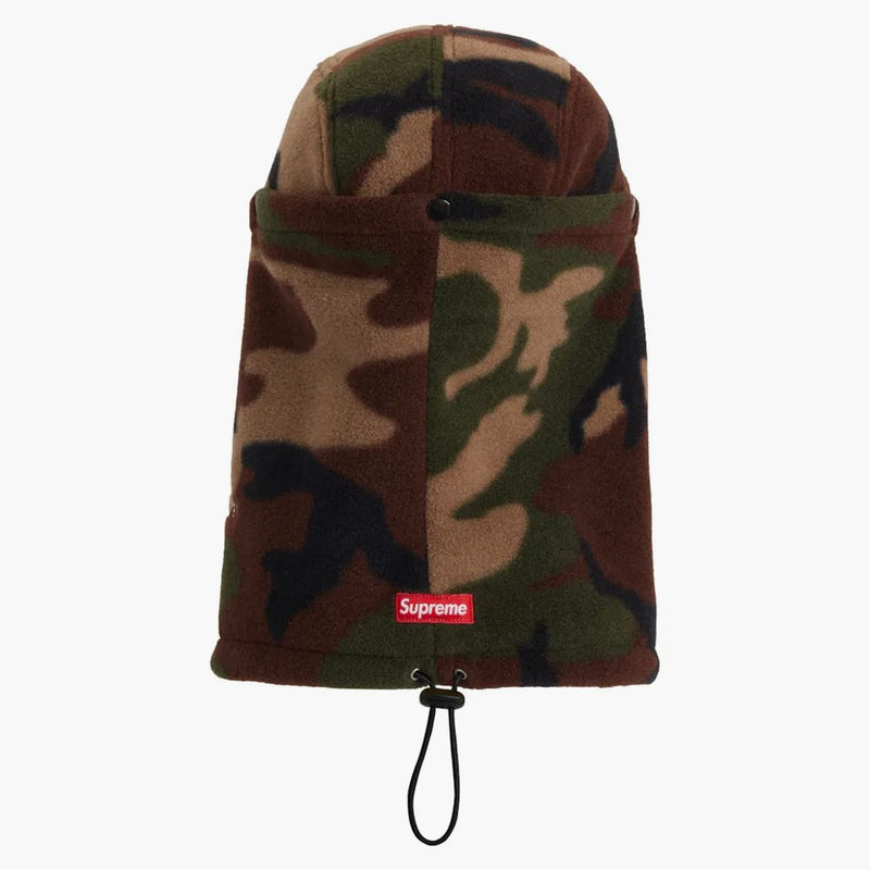 Nejvyšší obličejová tah Camp Cap Cap Woodland Camo