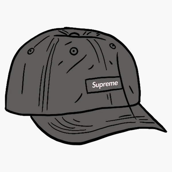 Supreme Faded Ripstop 6 Panel Black