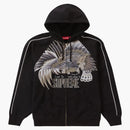 Supreme Falcon Raglan Zip Up Hooded Sweatshirt Black