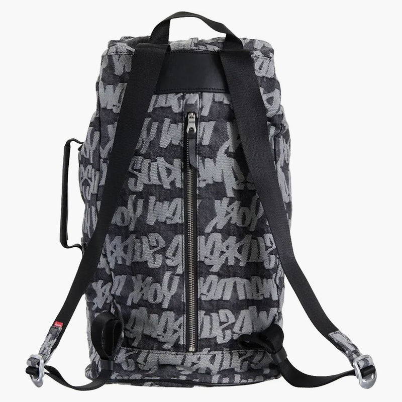 Nejvyšší tuk Tip Jacquard Denim batoh černý
