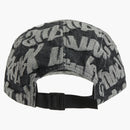 Supreme Fat Tip Jacquard Denim Camp Cap Black