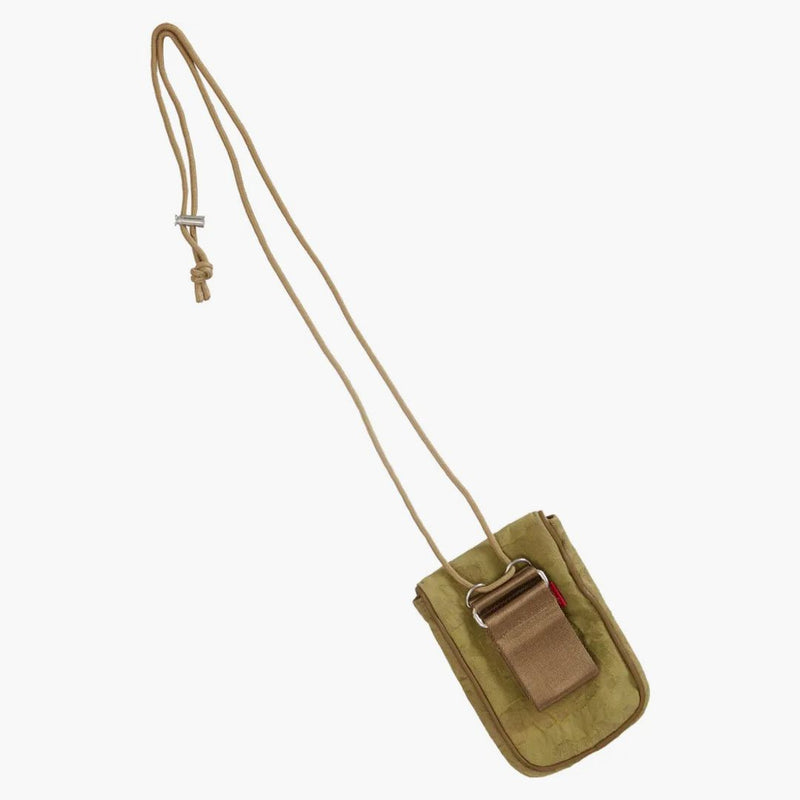 Supremo Suggerimento grasso Jacquard Denim Neck Pouch Olive
