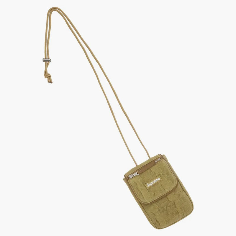 Supremo Suggerimento grasso Jacquard Denim Neck Pouch Olive