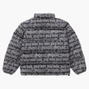 Supreme Fat Tip Jacquard Denim Puffer Chaqueta Negra