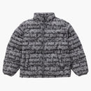 Supreme Fat Tip Jacquard Denim Puffer Chaqueta Negra