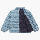 Supreme Fat Tip Jacquard Denim Buffer Jacket Blue