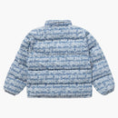 Supreme Fat Tip Jacquard Denim Buffer Jacket Blue