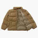 Supreme Fat Tip Jacquard Denim Puffer Jacket Olive