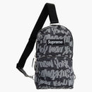 Supreme Fat Tip Jacquard Denim Sling Bag Black