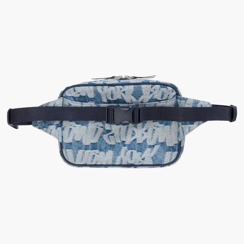 Supreme Fat Tip Jacquard denim midjeväska blå