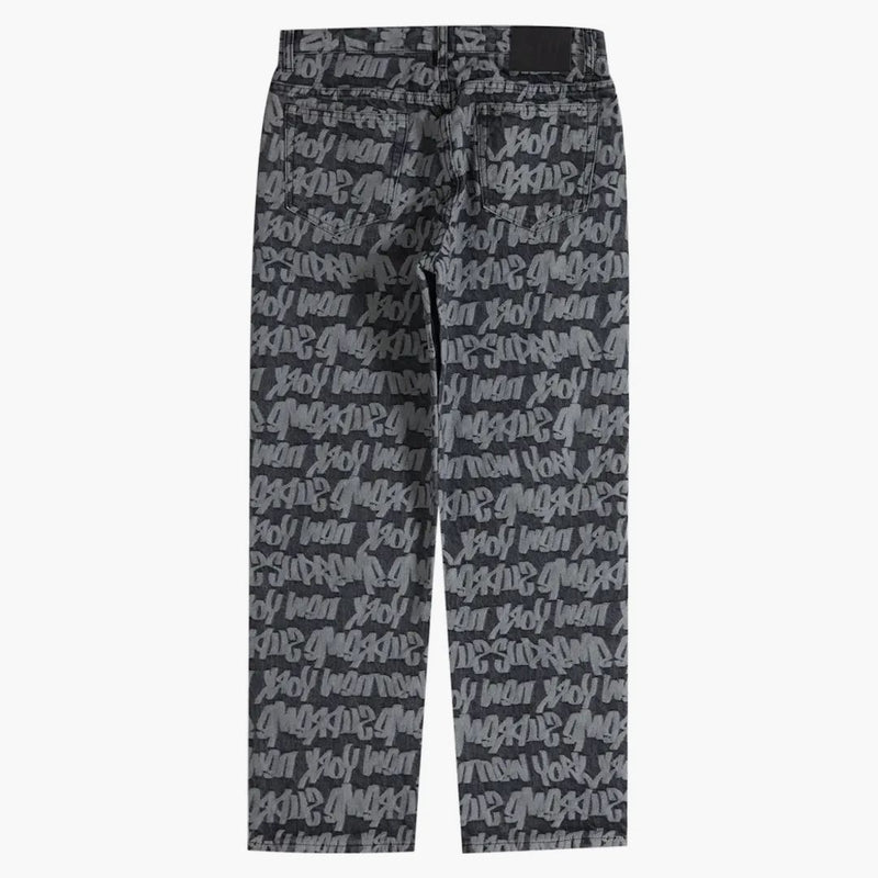 Najwyższa gruba końcówka jacquard zwykła Jean Black