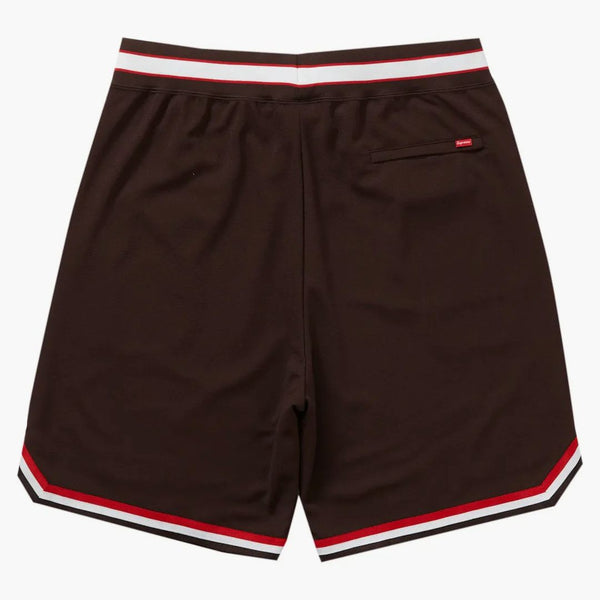Nejvyšší faux croc basketbal krátce hnědá