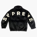 Supreme faux for bomber jacket black