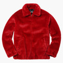 Supreme faux for bomber jacket red