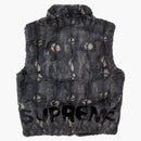 Supreme faux for hooded vest black