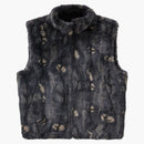 Supreme faux for hooded vest black